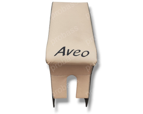 Автомобільний підлокітник Chevrolet Aveo ( Шевроле Авео ) з вишивкой бежевий