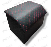 Автомобільний органайзер 50*35*35 посилений зі скошеною кришкою і перегородкою стрічка червона