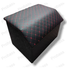 Автомобільний органайзер 50*35*35 посилений зі скошеною кришкою і перегородкою стрічка червона