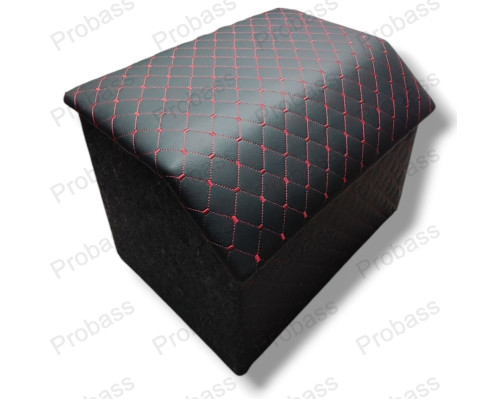 Автомобільний органайзер 50*35*35 посилений зі скошеною кришкою і перегородкою стрічка червона