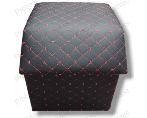 Автомобільний органайзер 35*35*35 посилений зі скошеною кришкою і перегородкою стрічка червона