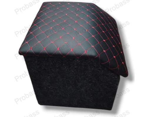 Автомобільний органайзер 35*35*35 посилений зі скошеною кришкою і перегородкою стрічка червона