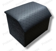 Автомобільний органайзер 50*35*35 посилений зі скошеною кришкою і перегородкою стрічка чорна