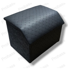 Автомобільний органайзер 50*35*35 посилений зі скошеною кришкою і перегородкою стрічка чорна