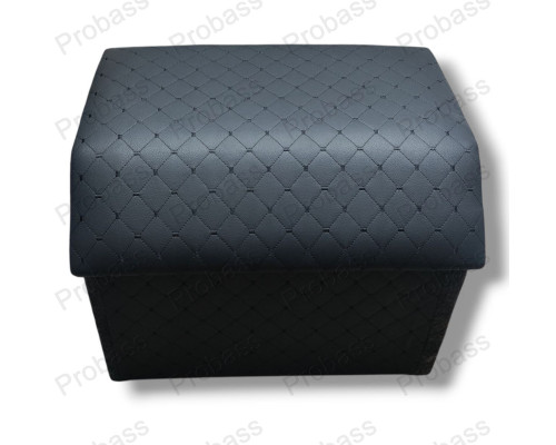 Автомобільний органайзер 50*35*35 посилений зі скошеною кришкою і перегородкою стрічка чорна