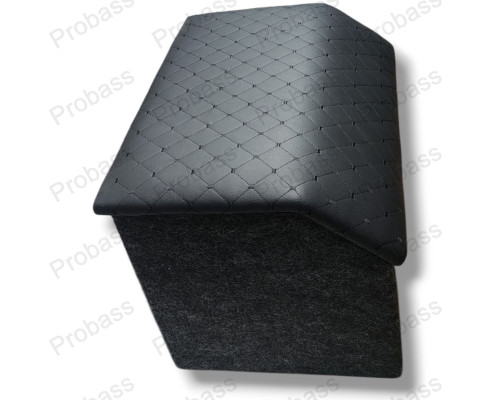 Автомобільний органайзер 50*35*35 посилений зі скошеною кришкою і перегородкою стрічка чорна