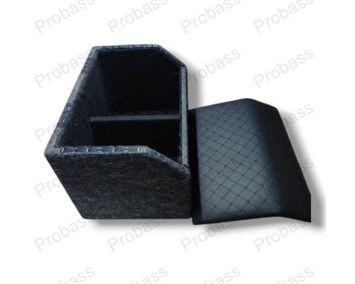 Автомобільний органайзер 50*35*35 посилений зі скошеною кришкою і перегородкою стрічка чорна