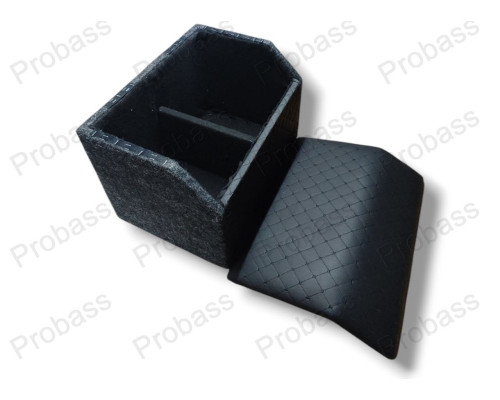 Автомобільний органайзер 50*35*35 посилений зі скошеною кришкою і перегородкою стрічка чорна