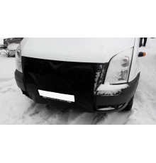 Утеплювач радіатора Форд Транзит (Ford Tranzit) з 2006-2014 з клапанами чорний