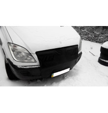 Утеплювач радіатора Мерседес Cпринтер (Mercedes-Benz Sprinter) з 2006 - 2013 з клапанами чорний
