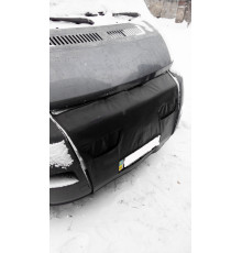 Утеплювач радіатора Citroen Jumper (Сітроен Джампер) з 2006 - 2014 з клапанами чорний