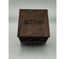 Коробка під годинник " King " з фанери кольором венге 10*10*6 см