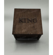 Коробка під годинник " King " з фанери кольором венге 10*10*6 см