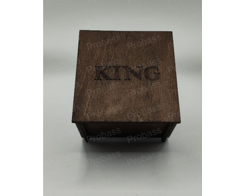 Коробка під годинник " King " з фанери кольором венге 10*10*6 см