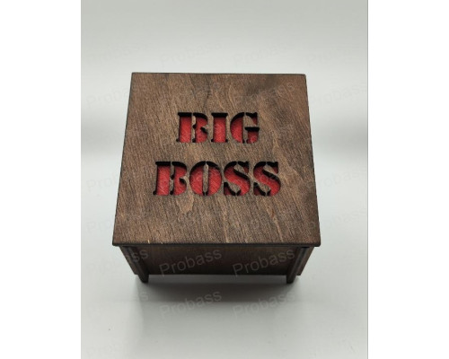 Коробка під годинник " Big Boss " з фанери кольором венге 10*10*6 см