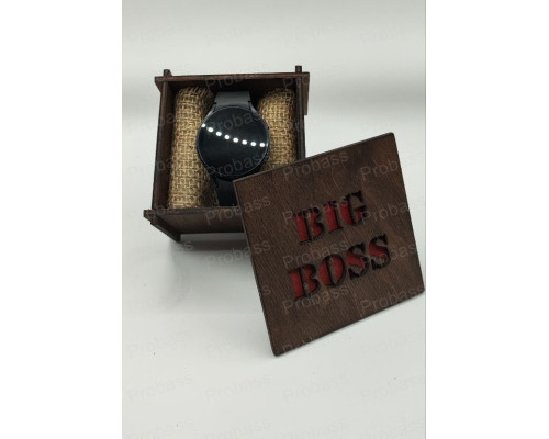 Коробка під годинник " Big Boss " з фанери кольором венге 10*10*6 см