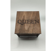 Коробка під годинник " Queen " з фанери кольором венге 10*10*6 см