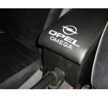 Автомобільний підлокітник Opel Omega A ( Опель Омега А ) з вишивкою чорний