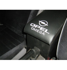 Автомобільний підлокітник Opel Omega A ( Опель Омега А ) з вишивкою чорний
