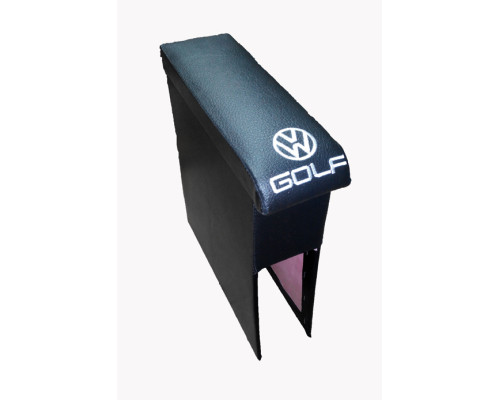 Автомобільний підлокітник Volkswagen Golf 2 (Фольксваген Гольф 2 ) з вишивкою чорний