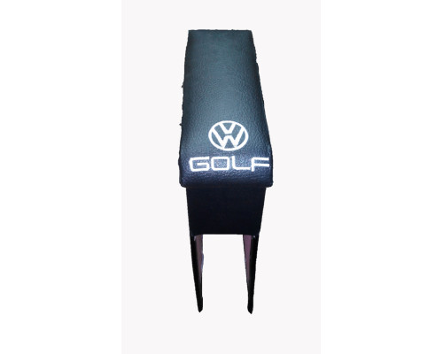 Автомобільний підлокітник Volkswagen Golf 2 (Фольксваген Гольф 2 ) з вишивкою чорний