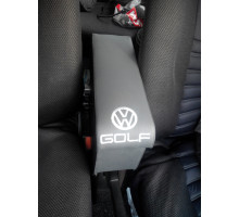 Автомобільний підлокітник Volkswagen Golf 2 ( Фольксваген Гольф 2 ) з вишивкою сірий