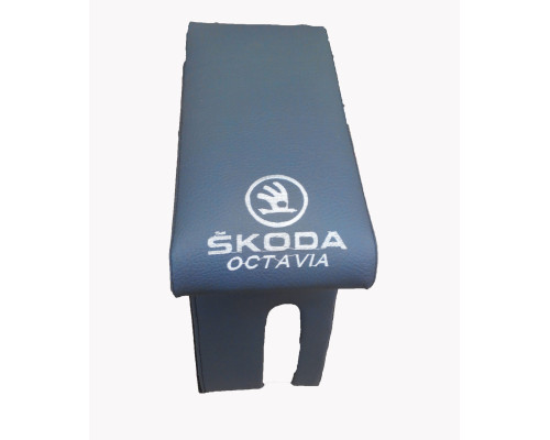 Автомобільний підлокітник Шкода Октавія Тур ( Skoda Octavia Tour ) 1996-2010 з вишивкою сірий
