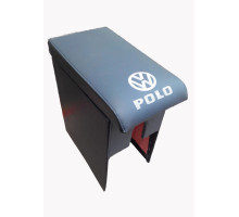 Автомобільний підлокітник Volkswagen Polo (Фольксваген Поло) з 1994-2009 з вишивкою сірий