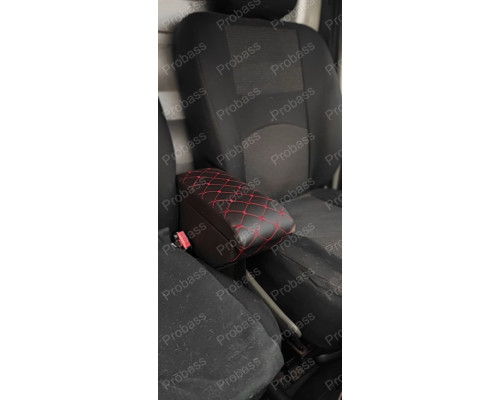 Автомобільний підлокітник Nissan Primastar ( Ніссан Прімастар ) 1+2 рядок червоний