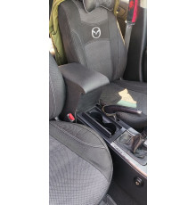Автомобільний підлокітник Мазда 6 GG ( Mazda 6 GG ) 2002 - 2008р перфорація чорний
