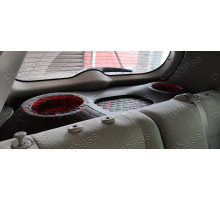 Акустична полиця Nissan Leaf (Ниссан Лиф) (2010-2017р) посилена строчка червона