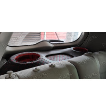 Акустична полиця Nissan Leaf (Ниссан Лиф) (2010-2017р) посилена строчка червона
