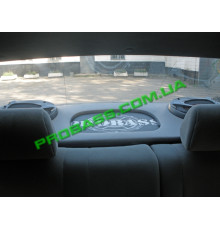 Акустическая полка Chevrolet Lacetti(Шевроле Лачети) пирамида на фанере графит